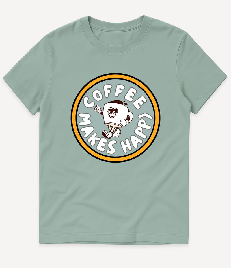 COFFEE MAKES HAPPY T-SHIRT