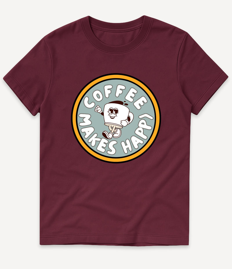 COFFEE MAKES HAPPY T-SHIRT