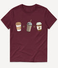 3 COFFEE CUPS T-SHIRT - Image 5