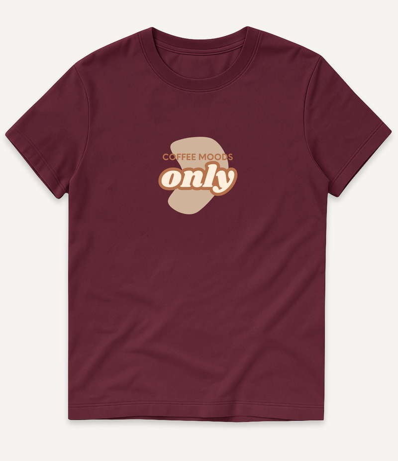 COFFEE MOODS ONLY T-SHIRT BROWN