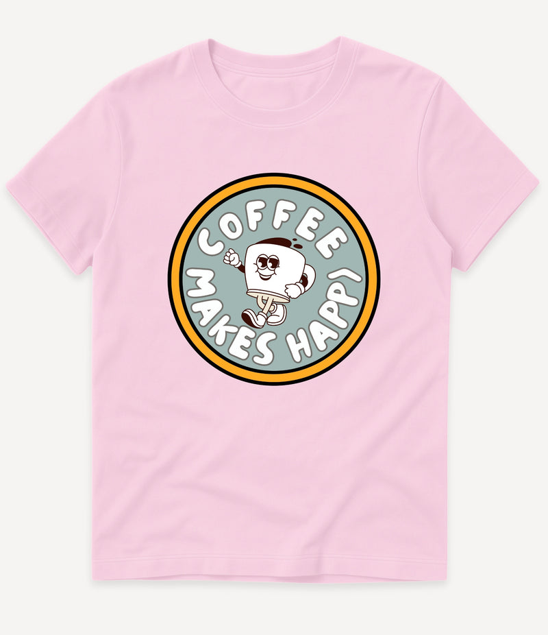 COFFEE MAKES HAPPY T-SHIRT