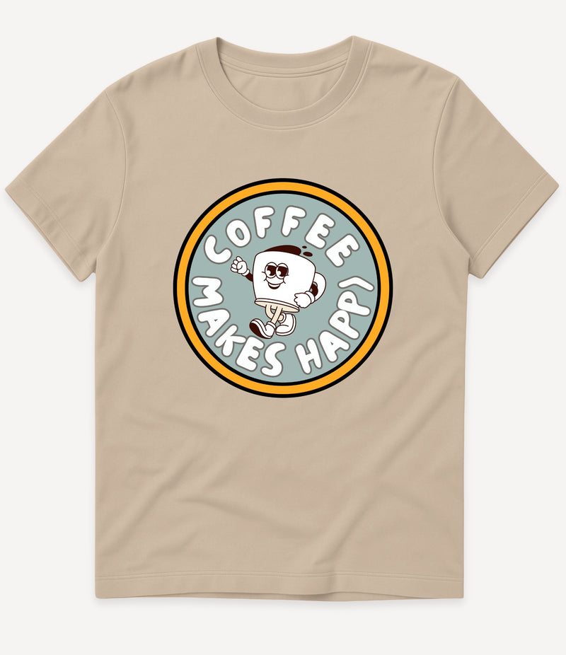 COFFEE MAKES HAPPY T-SHIRT