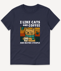 I LIKE CATS AND COFFEE T-SHIRT - Image 4