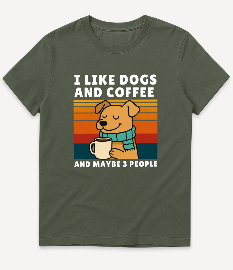 I LIKE DOGS AND COFFEE T-Shirt