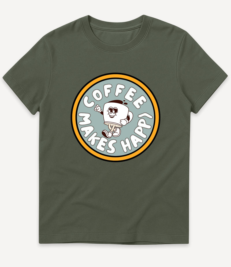 COFFEE MAKES HAPPY T-SHIRT