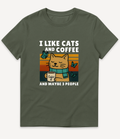 I LIKE CATS AND COFFEE T-SHIRT - Image 8