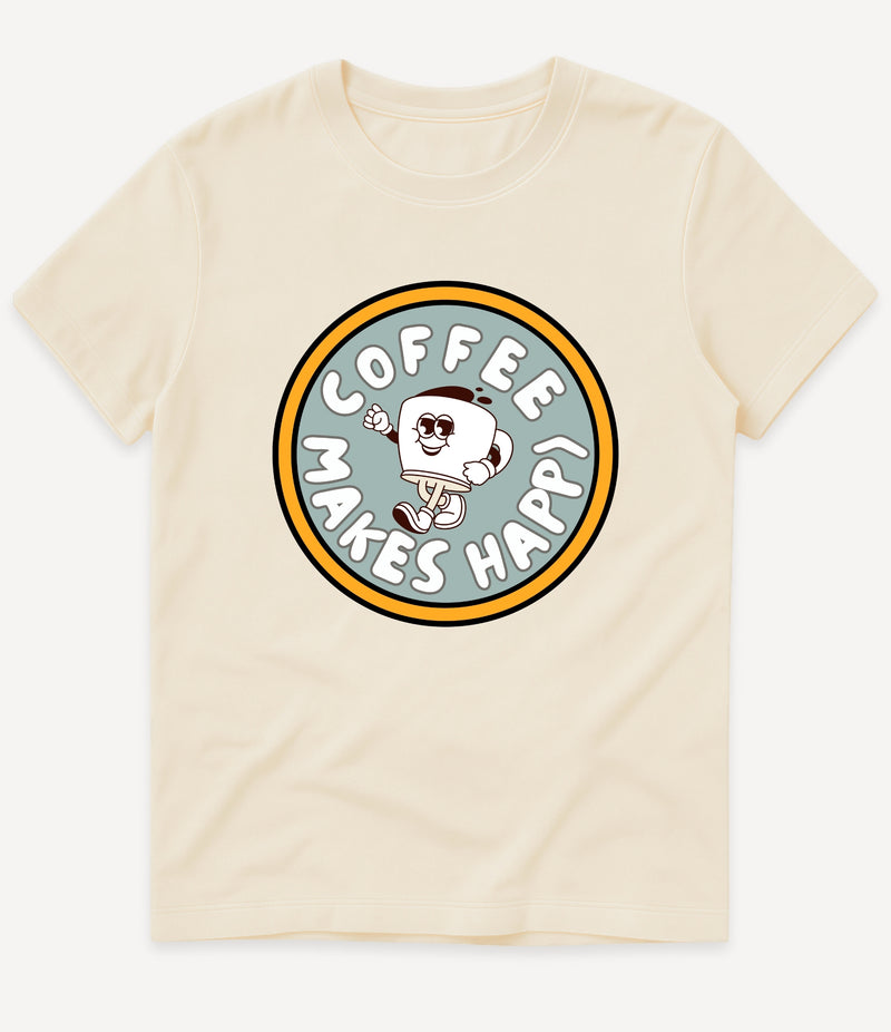 COFFEE MAKES HAPPY T-SHIRT