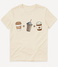 3 COFFEE CUPS T-SHIRT - Image 2