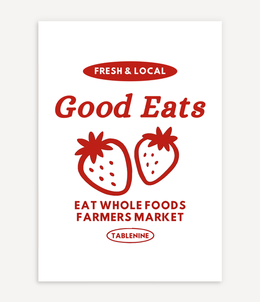 FARMERS MARKET STRAWBERRY POSTER