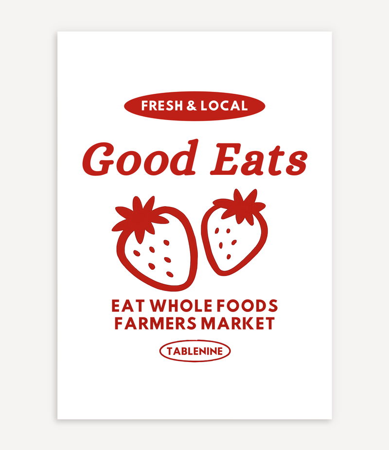 FARMERS MARKET STRAWBERRY POSTER