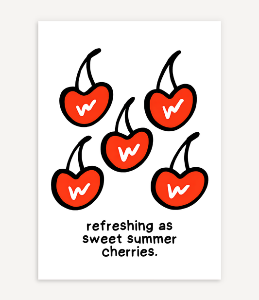 SUMMER CHERRY ART POSTER