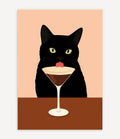 ESPRESSO MARTINI CAT POSTER IN BEIGE - Image 1