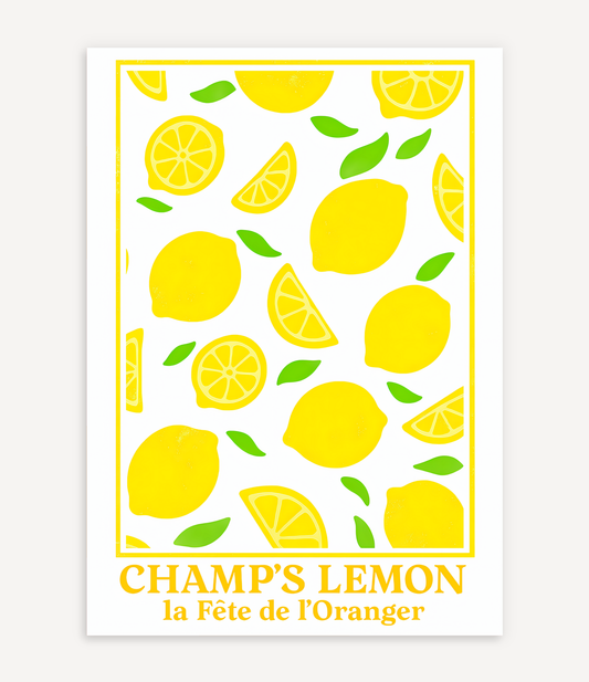 LEMON PATTERN POSTER