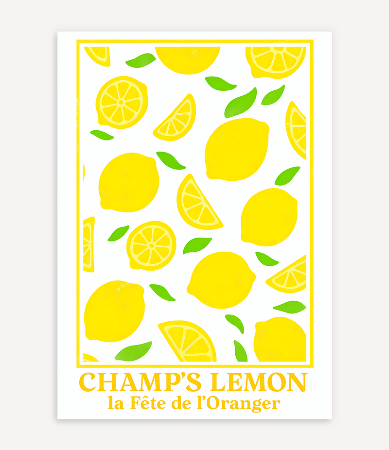 LEMON PATTERN POSTER