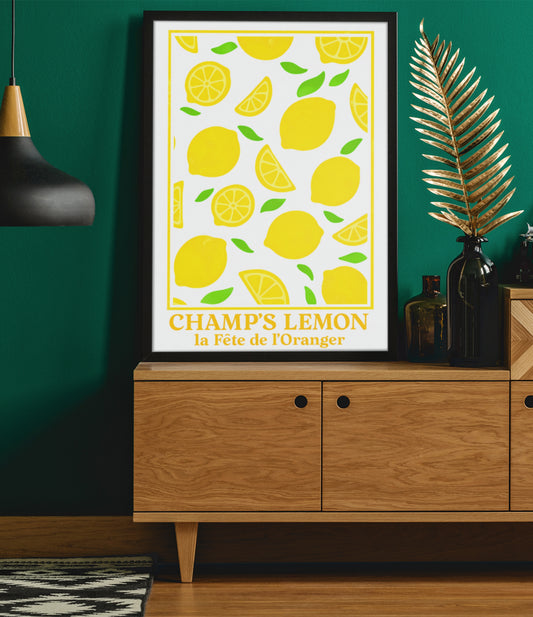 LEMON PATTERN POSTER