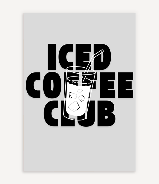 ICED COFFEE CLUB POSTER