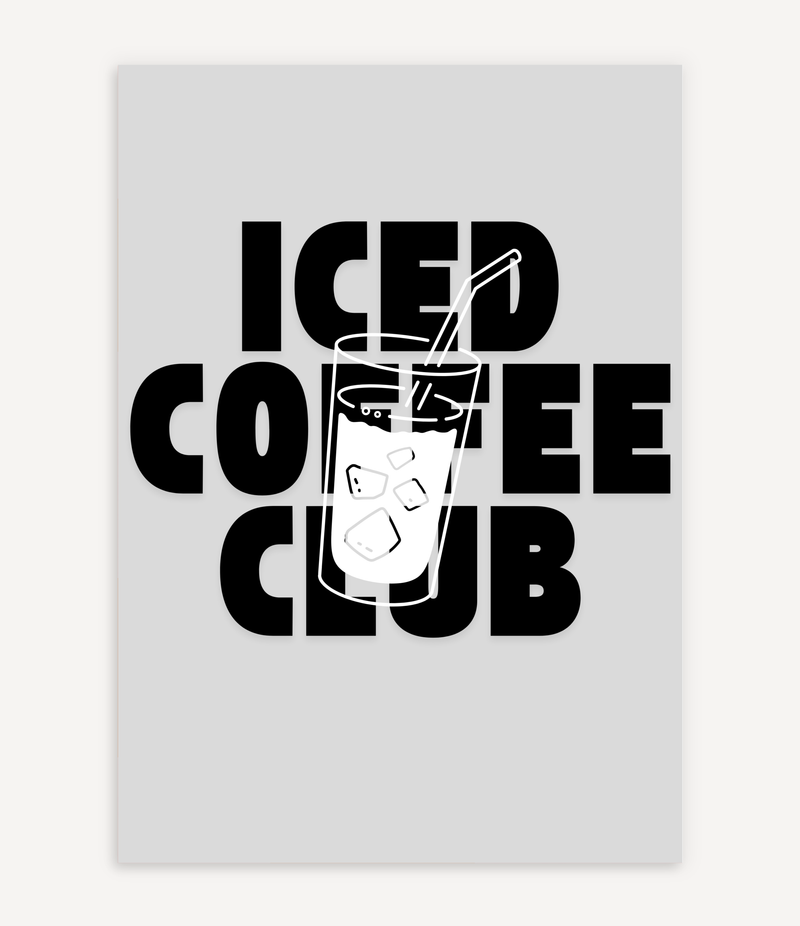 ICED COFFEE CLUB POSTER