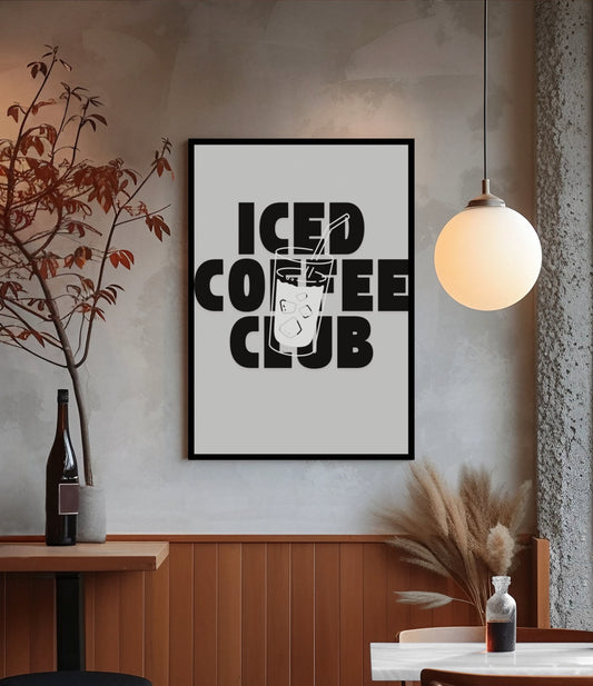 ICED COFFEE CLUB POSTER