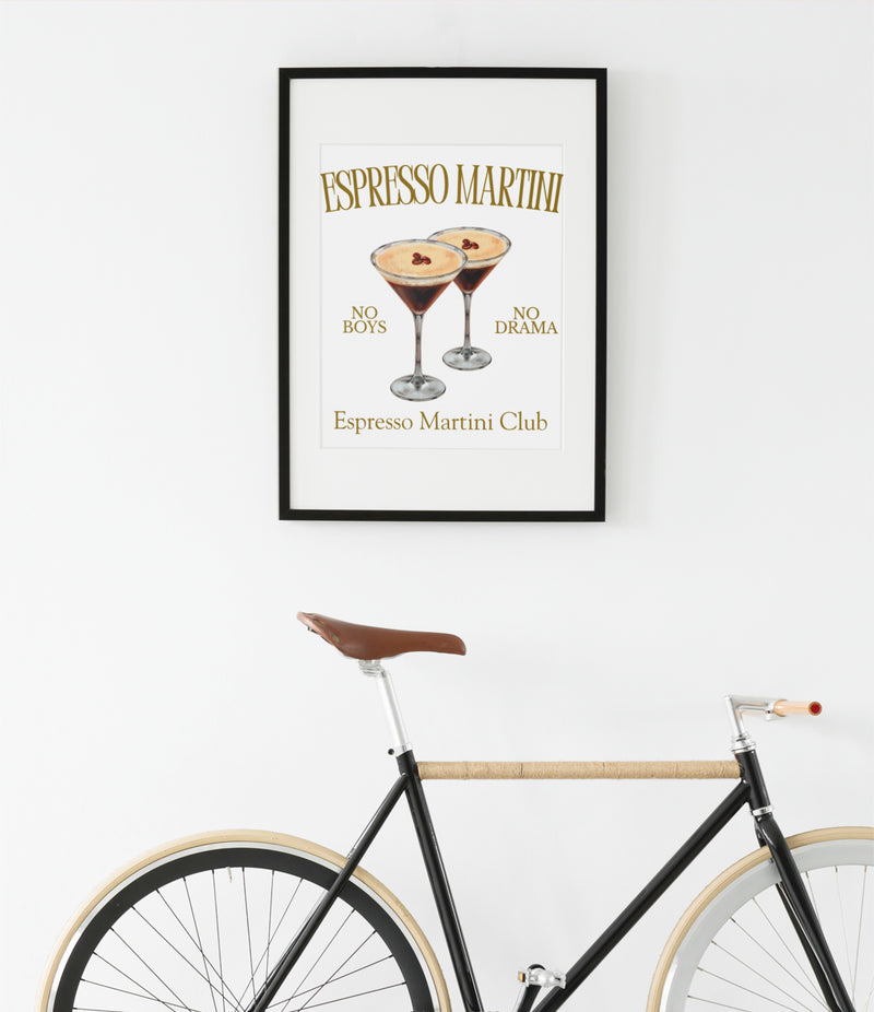 ESPRESSO MARTINI CLUB BROWN POSTER