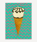 ICE CREAM POSTER IN TÜRKIS - Image 1