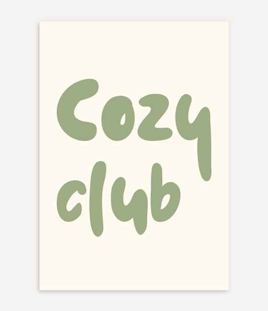 COZY CLUB MATCHA POSTER IN GRÜN