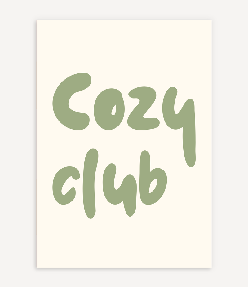 COZY CLUB MATCHA POSTER IN GRÜN