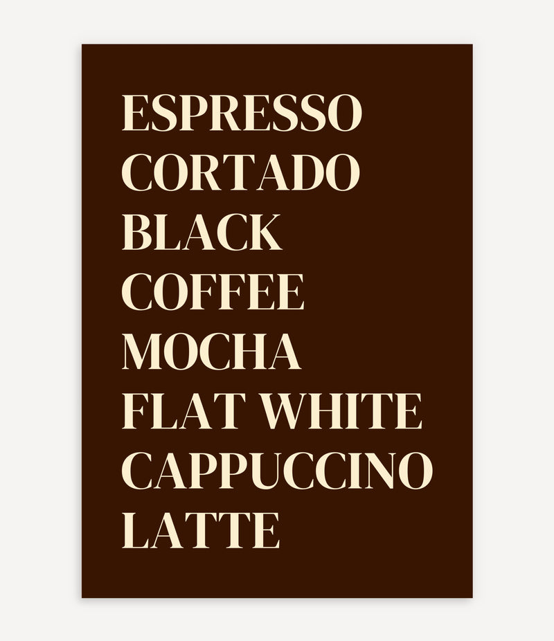 BROWN COFFEE POSTER