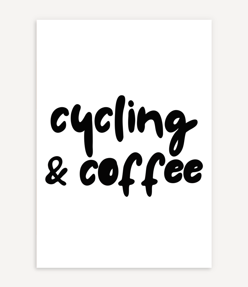 CYCLING & COFFEE POSTER