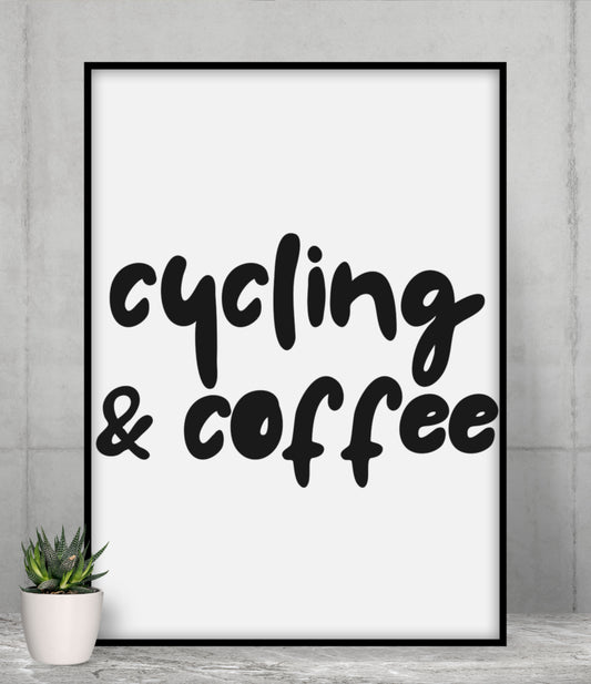 CYCLING & COFFEE POSTER