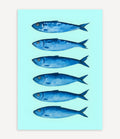 FISH POSTER IN BLAU - Image 1