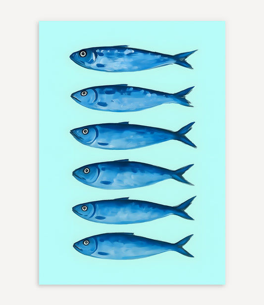 FISH POSTER IN BLAU