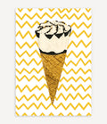 ICE CREAM POSTER IN WEIß-GOLD - Image 1