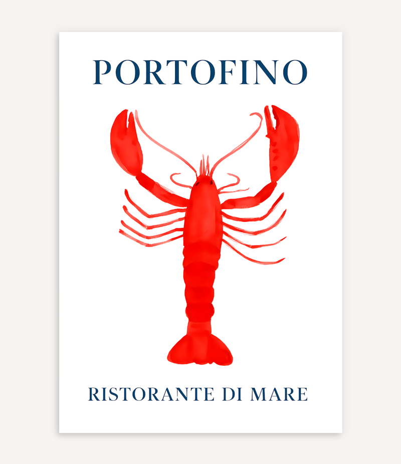 PORTOFINO LOBSTER POSTER