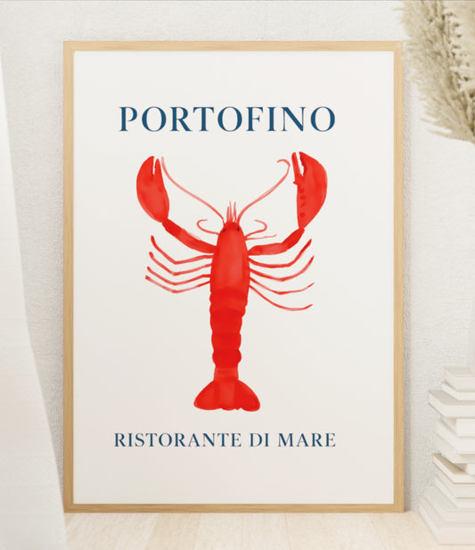 PORTOFINO LOBSTER POSTER