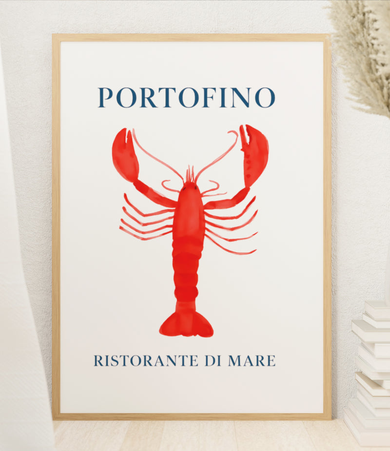 PORTOFINO LOBSTER POSTER