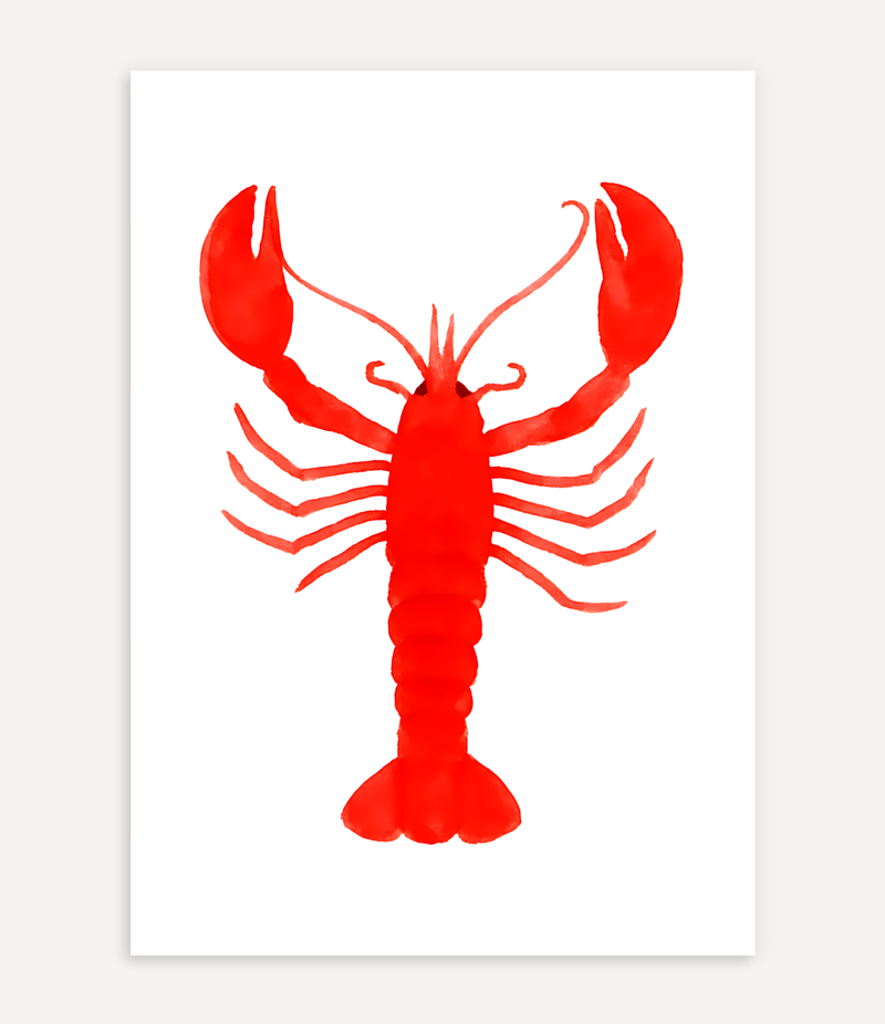RED LOBSTER ART POSTER