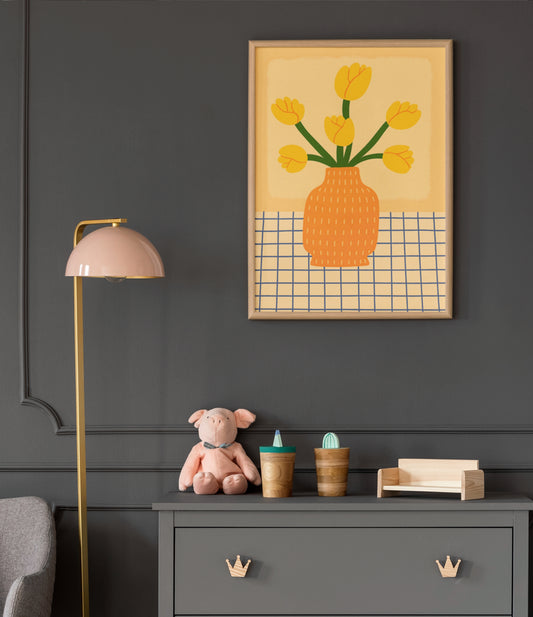 YELLOW FLORAL POSTER