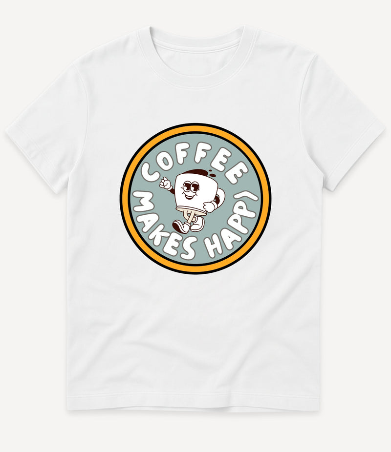 COFFEE MAKES HAPPY T-SHIRT